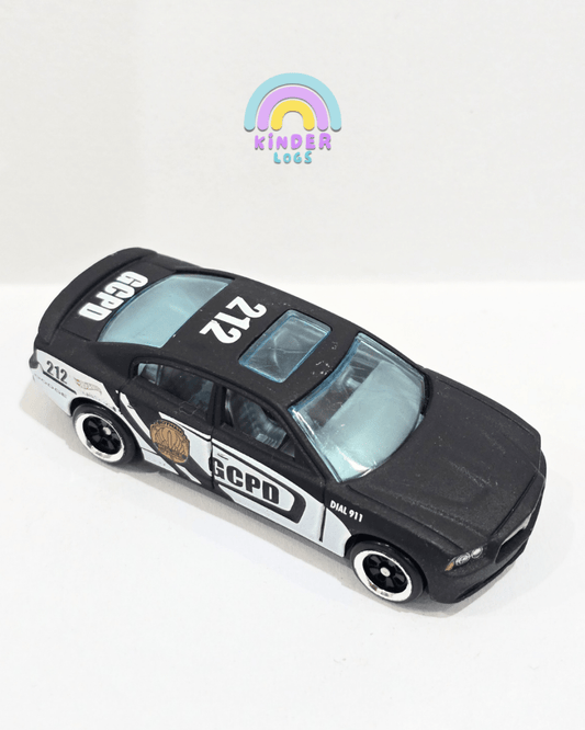 Hot Wheels 2011 Dodge Charger Police Car - Black (Uncarded) - Kinder Logs