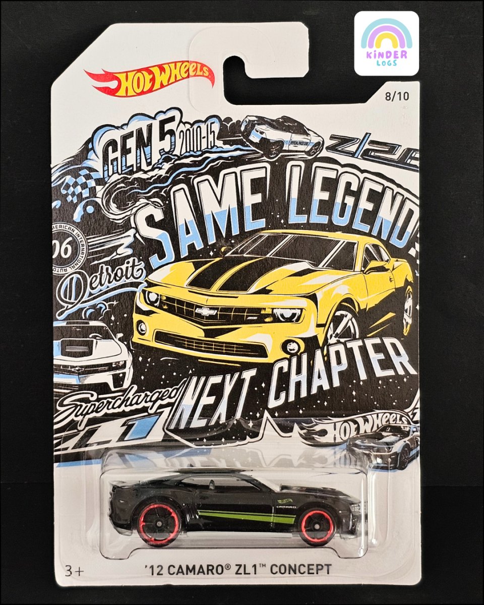 Hot Wheels 2012 Chevrolet Camaro ZL1 Concept - White Card Series - Kinder Logs