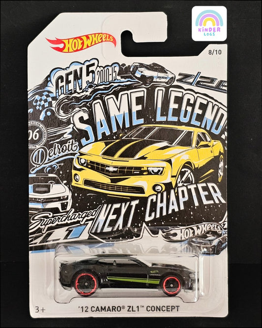 Hot Wheels 2012 Chevrolet Camaro ZL1 Concept - White Card Series - Kinder Logs