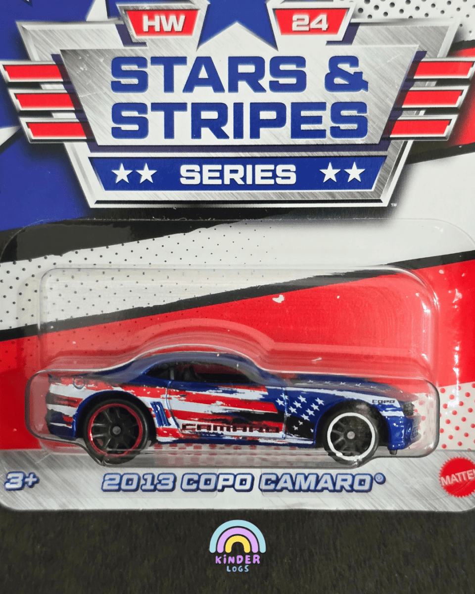 Hot Wheels 2013 COPO Camaro - Stars And Stripes Series (Imported) - Kinder Logs