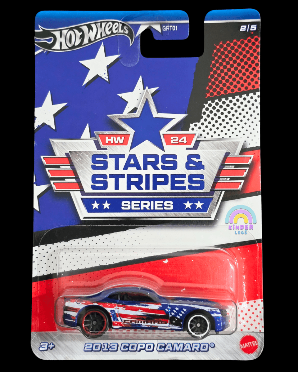Hot Wheels 2013 COPO Camaro - Stars And Stripes Series (Imported) - Kinder Logs