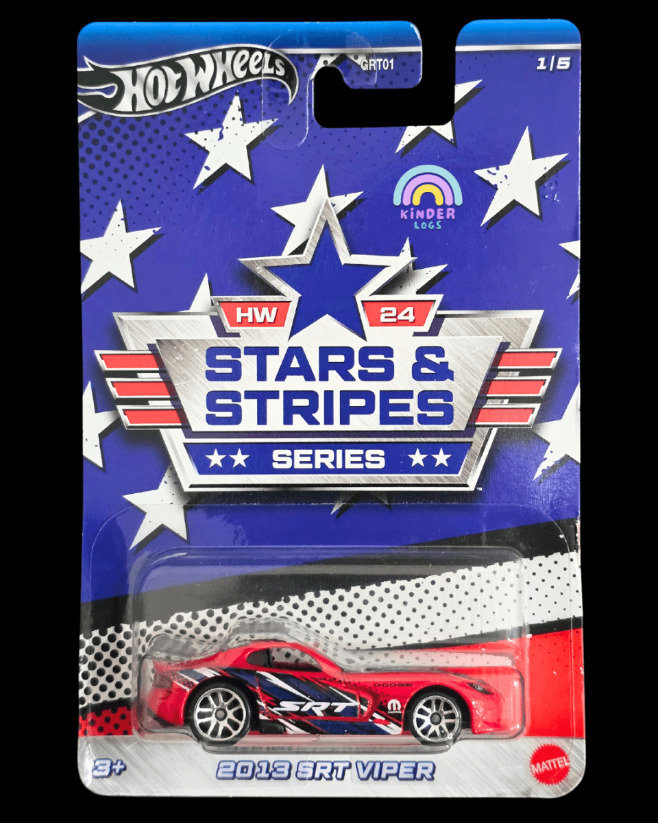 Hot Wheels 2013 SRT Viper - Stars And Stripes Series (Imported) - Kinder Logs