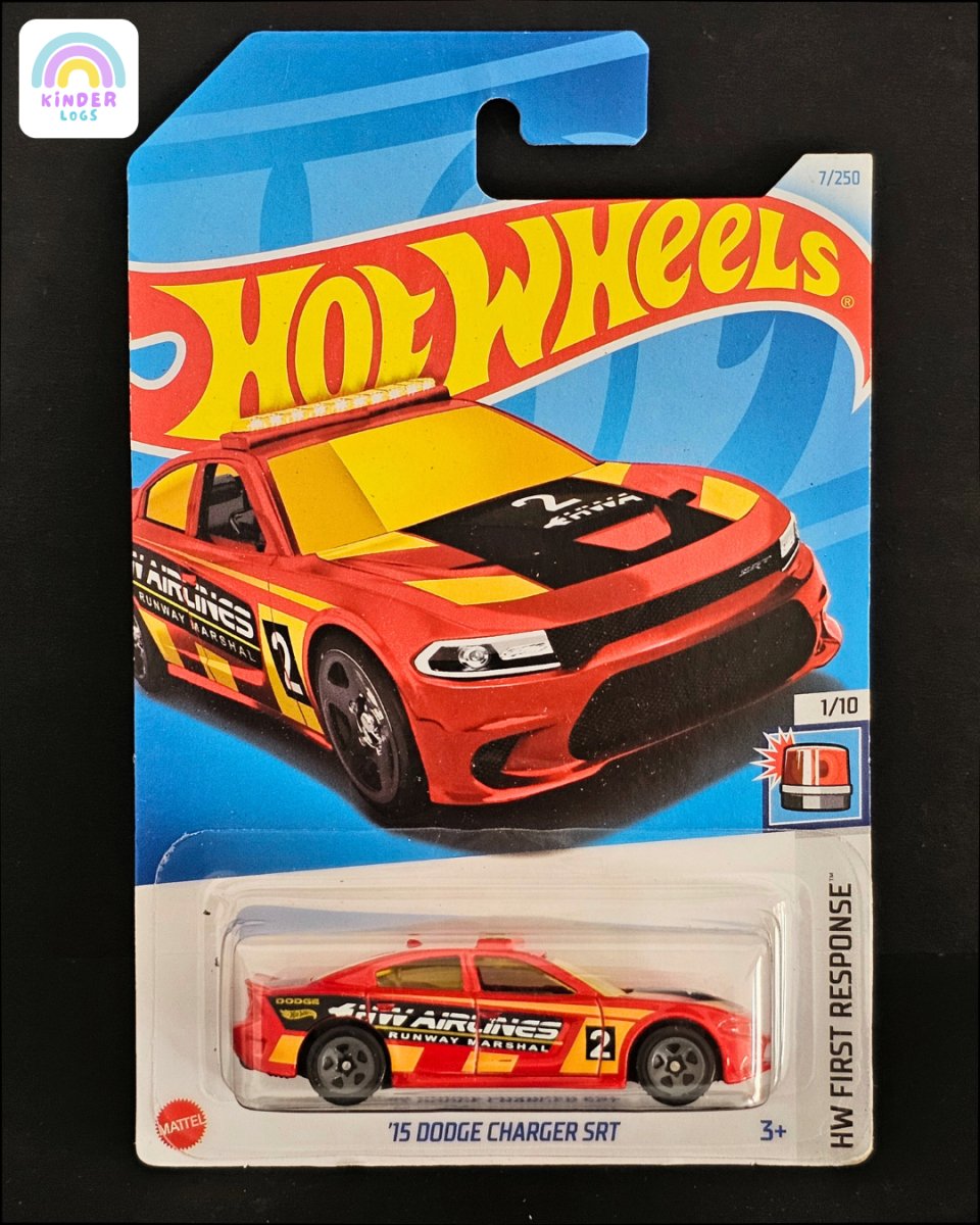 Hot Wheels 2015 Dodge Charger SRT - HW Airlines (Imported) - Kinder Logs