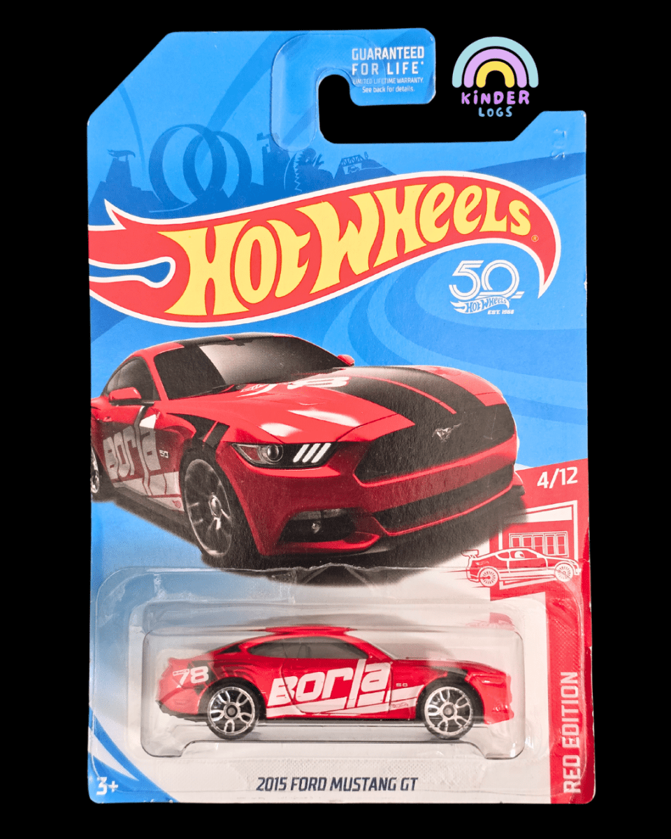 Hot Wheels 2015 Ford Mustang GT Red Edition - Kinder Logs