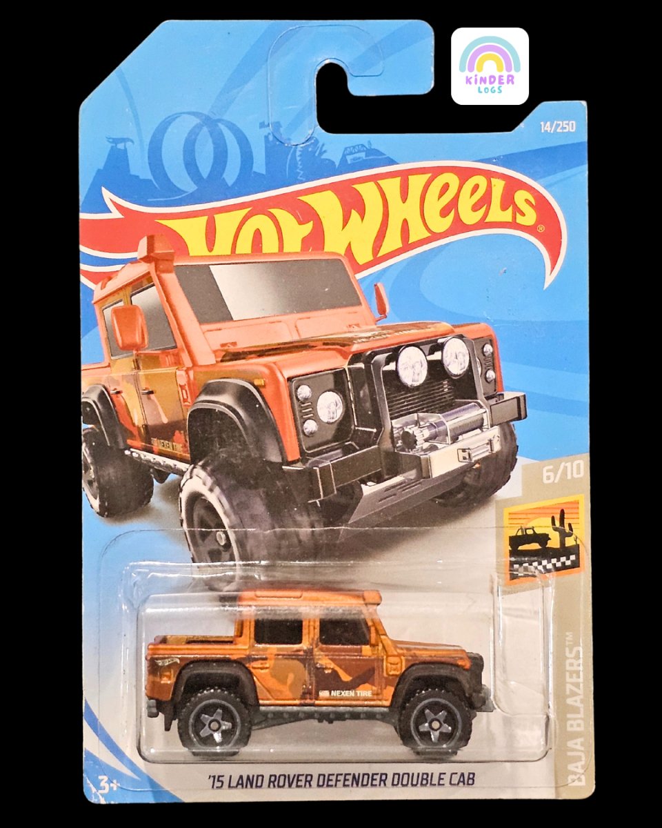 Hot Wheels 2015 Land Rover Defender Double Cab - Kinder Logs