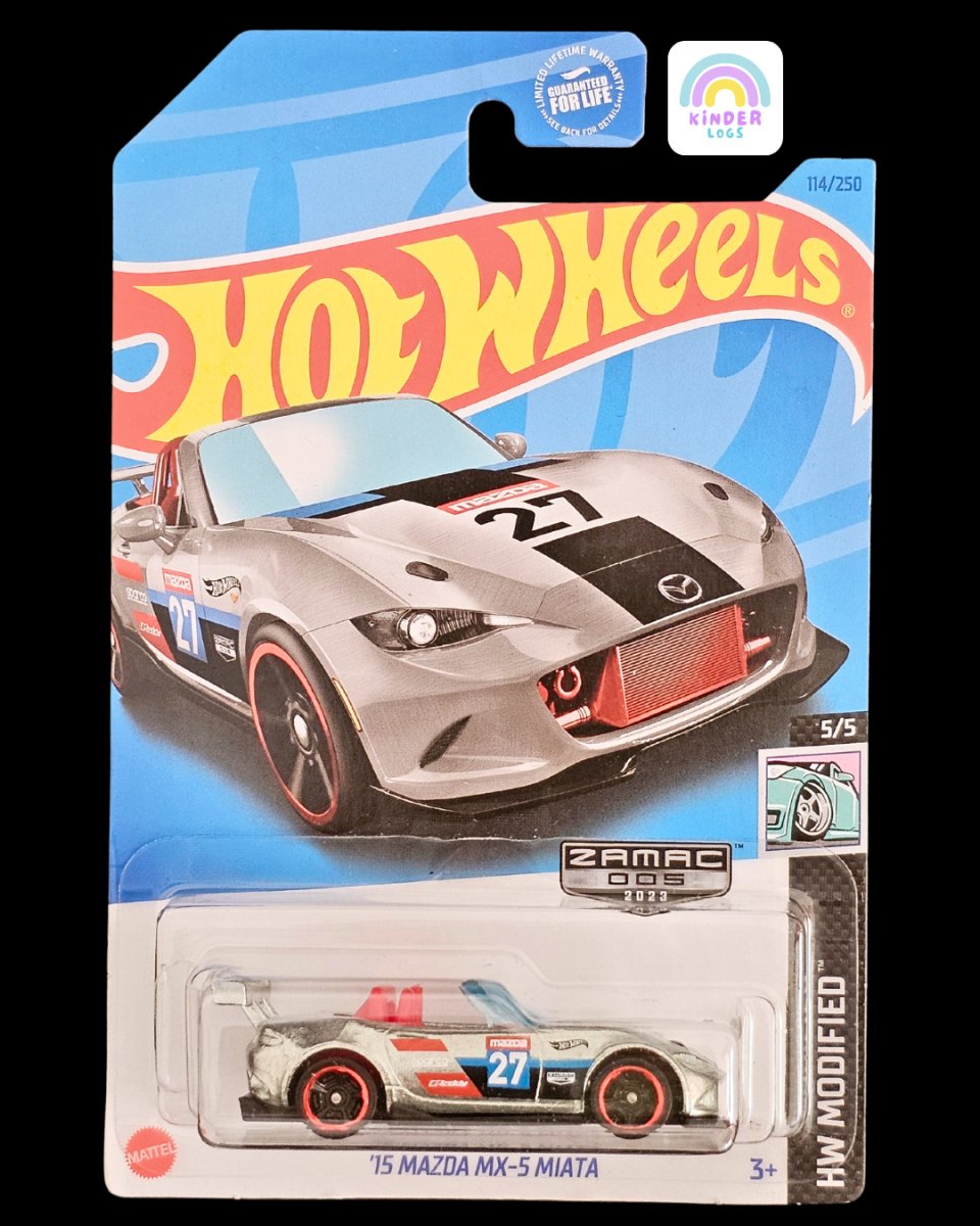 Hot Wheels 2015 Mazda MX - 5 Miata - Zamac Walmart Exclusive - Kinder Logs