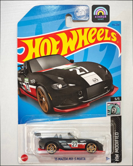 Hot Wheels 2015 Mazda MX5 Miata (Modified Series) - Kinder Logs