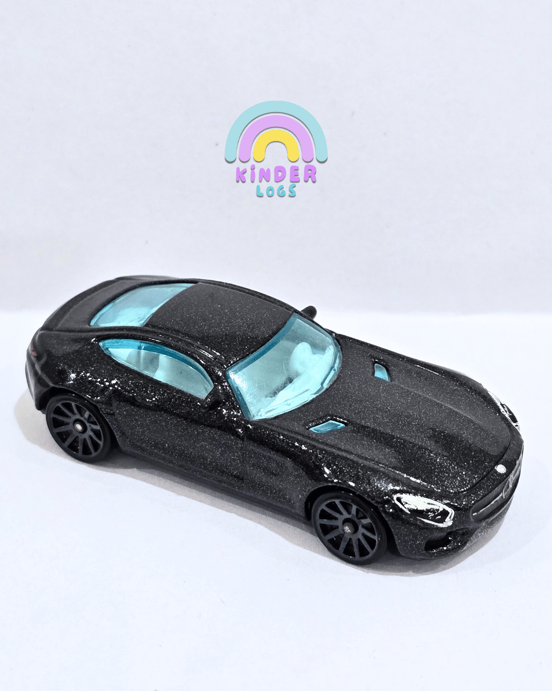 Hot Wheels 2015 Mercedes AMG GT - Metallic Black (Uncarded) - Kinder Logs
