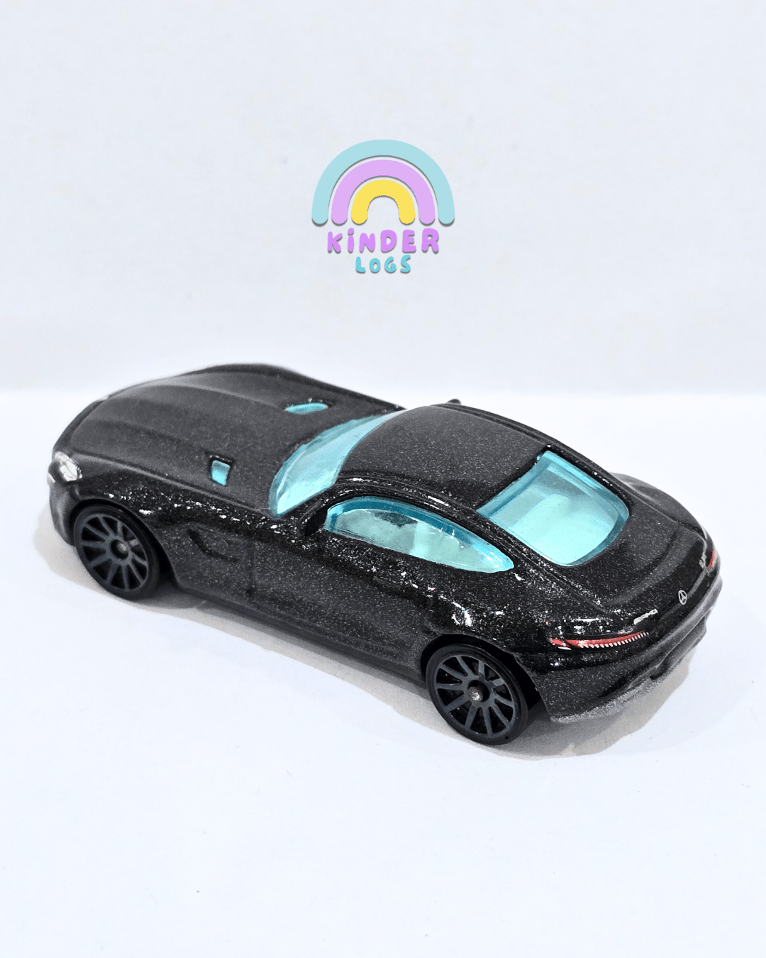 Hot Wheels 2015 Mercedes AMG GT - Metallic Black (Uncarded) - Kinder Logs