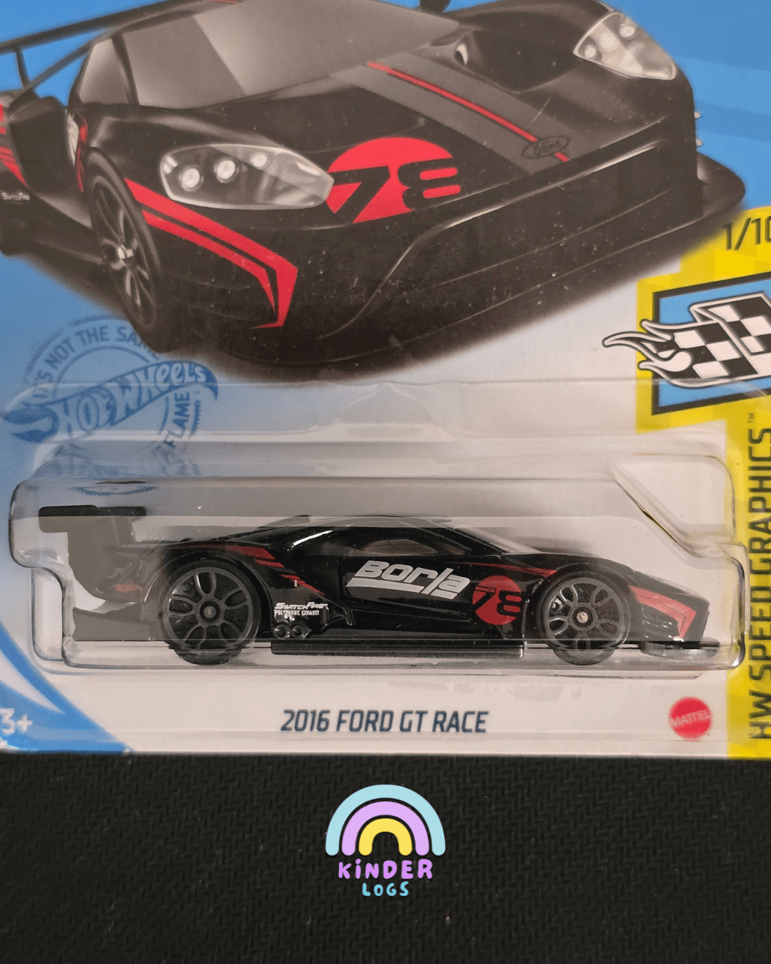 Hot Wheels 2016 Ford GT Race Borla Edition (Imported) - Kinder Logs