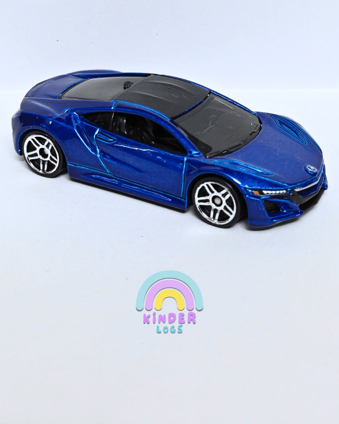 Hot Wheels 2017 Acura NSX - Blue Imported (Uncarded - New) - Kinder Logs