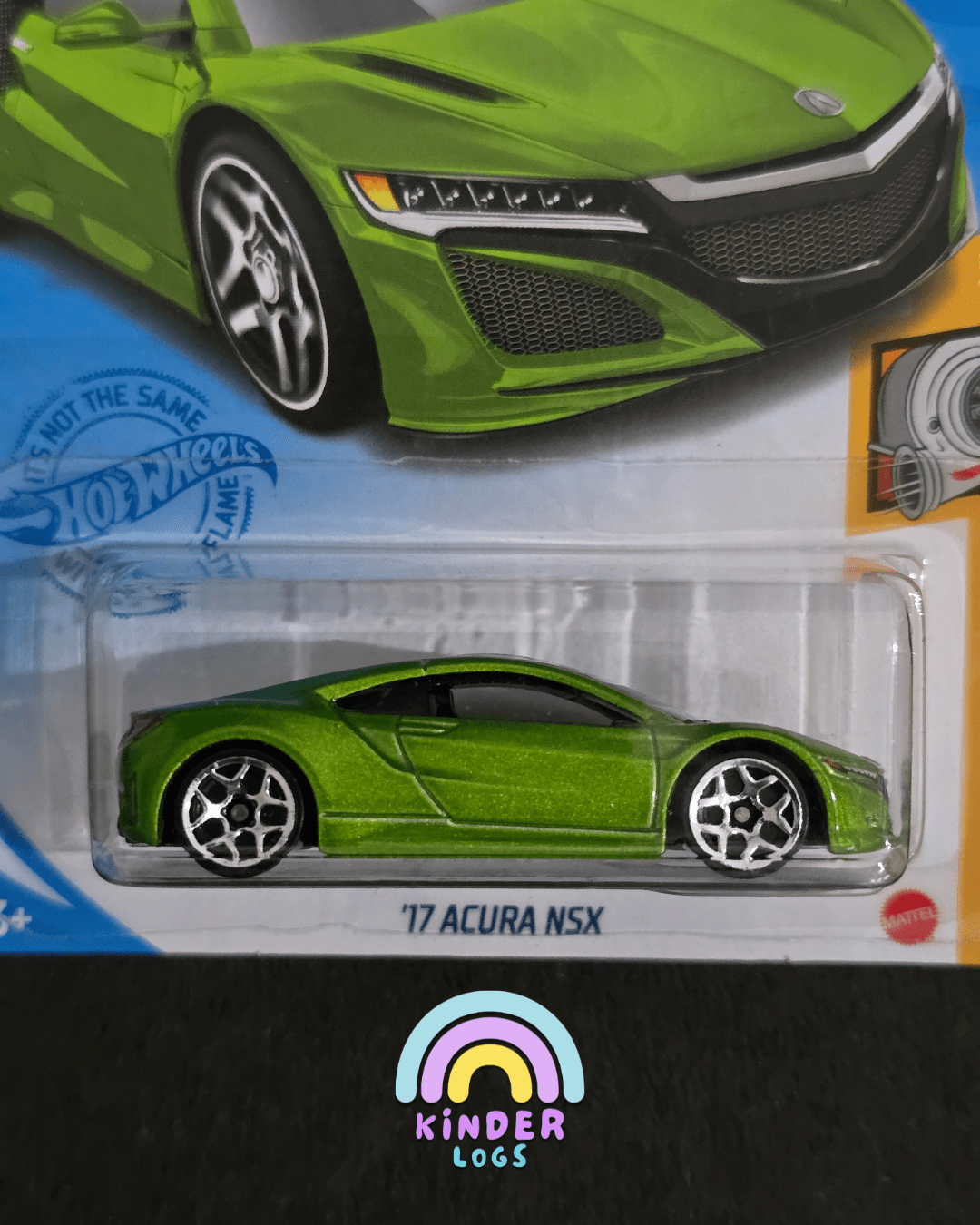 Hot Wheels 2017 Acura NSX - Green (Imported) - Kinder Logs