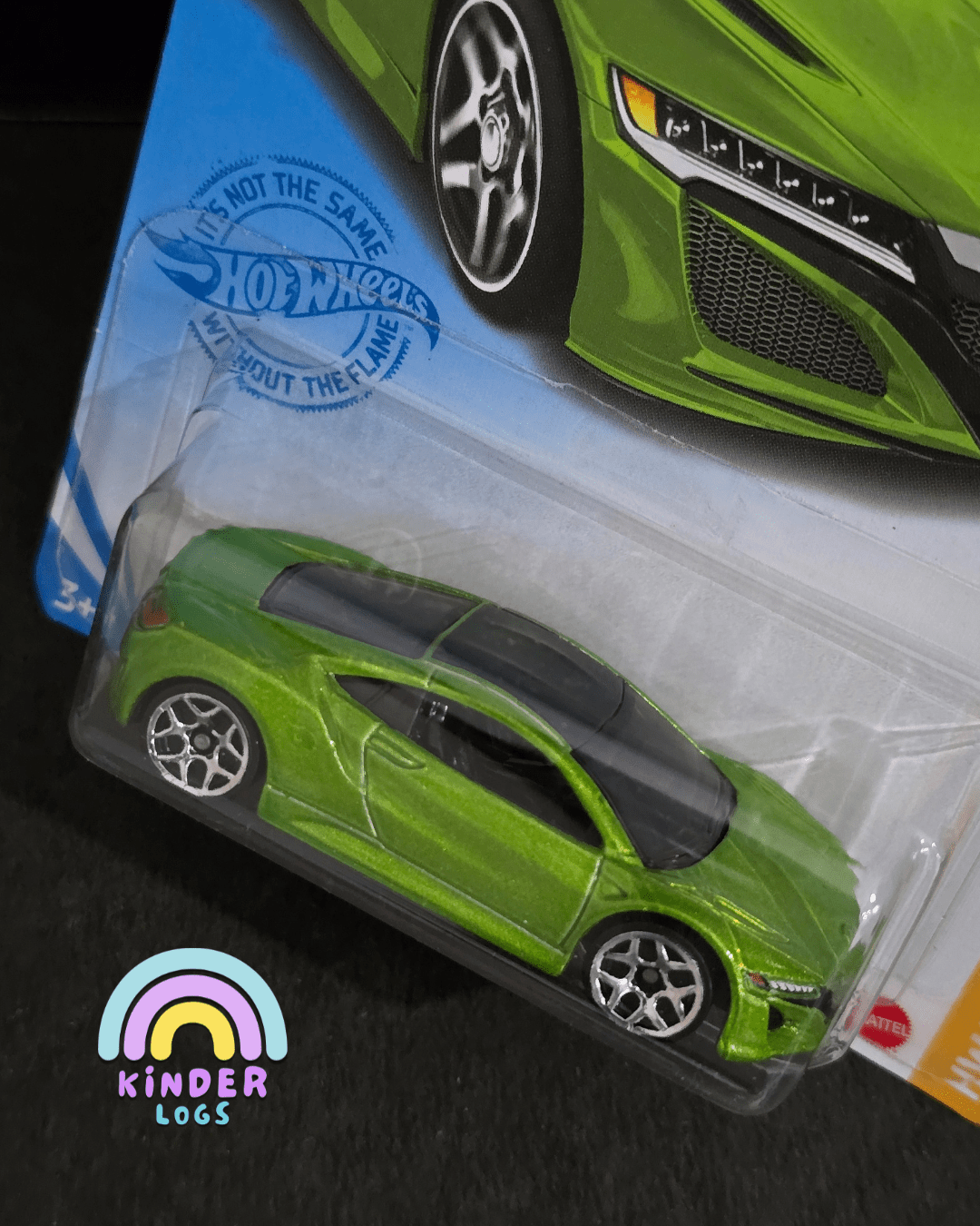 Hot Wheels 2017 Acura NSX - Green (Imported) - Kinder Logs