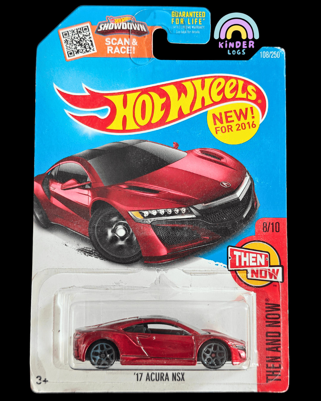 Hot Wheels 2017 Acura NSX - Maroon (Imported) - Kinder Logs