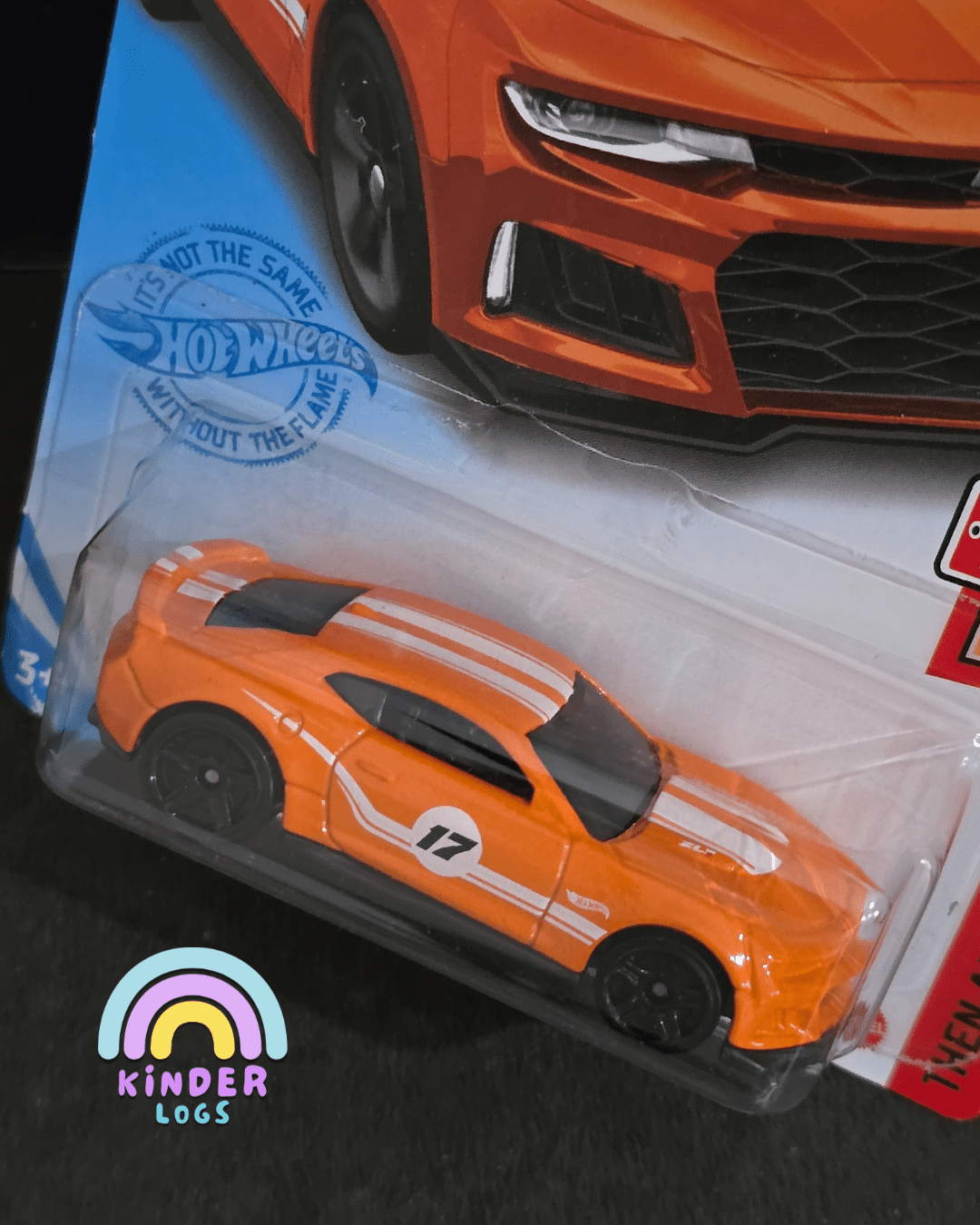 Hot Wheels 2017 Chevrolet Camaro ZL1 - Orange (Imported) - Kinder Logs