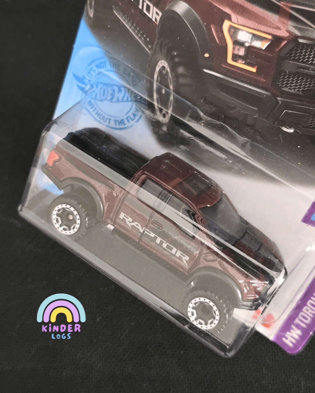 Hot Wheels 2017 Ford F - 150 Raptor - Maroon (Imported) - Kinder Logs