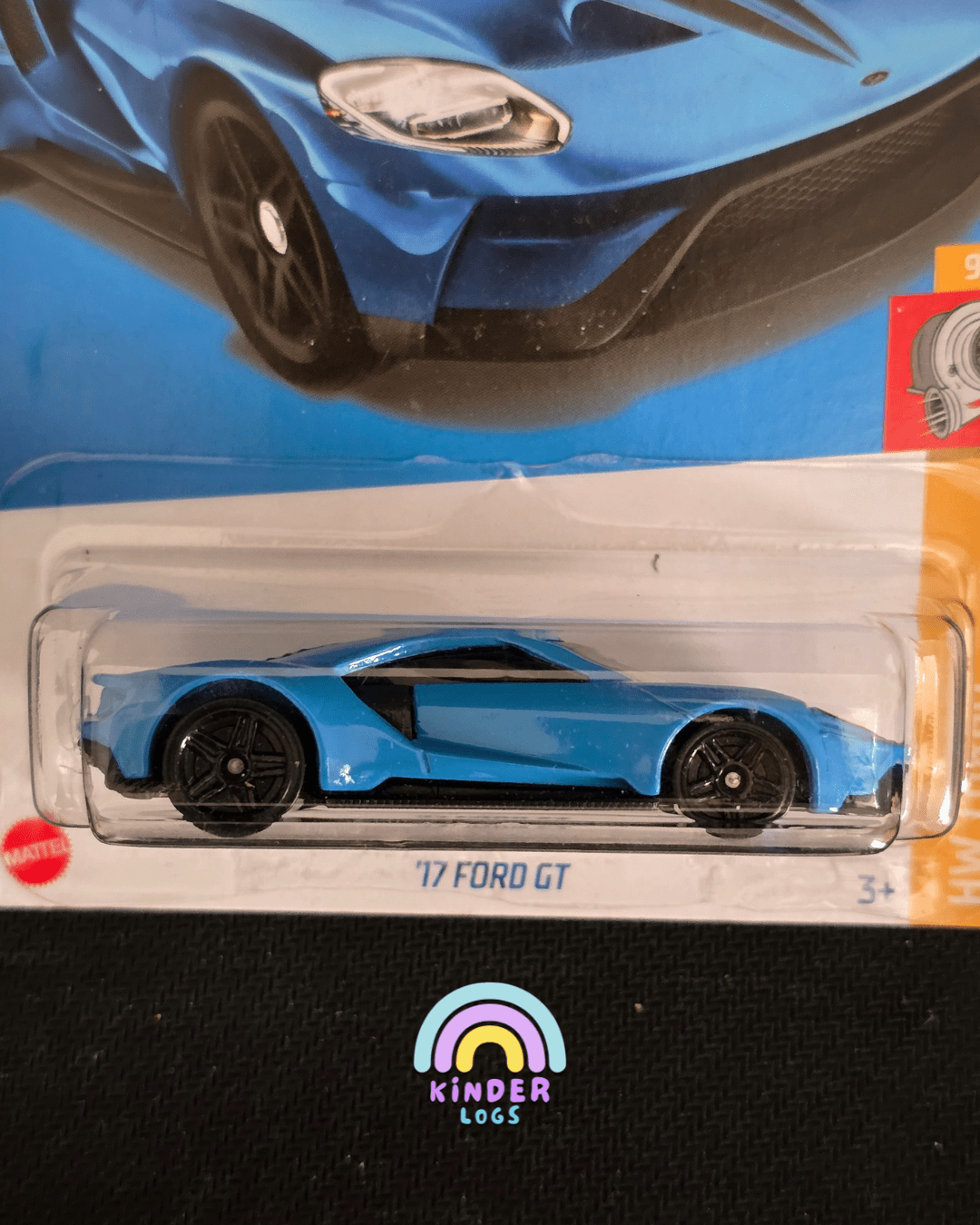 Hot Wheels 2017 Ford GT - Blue (Imported) - Kinder Logs