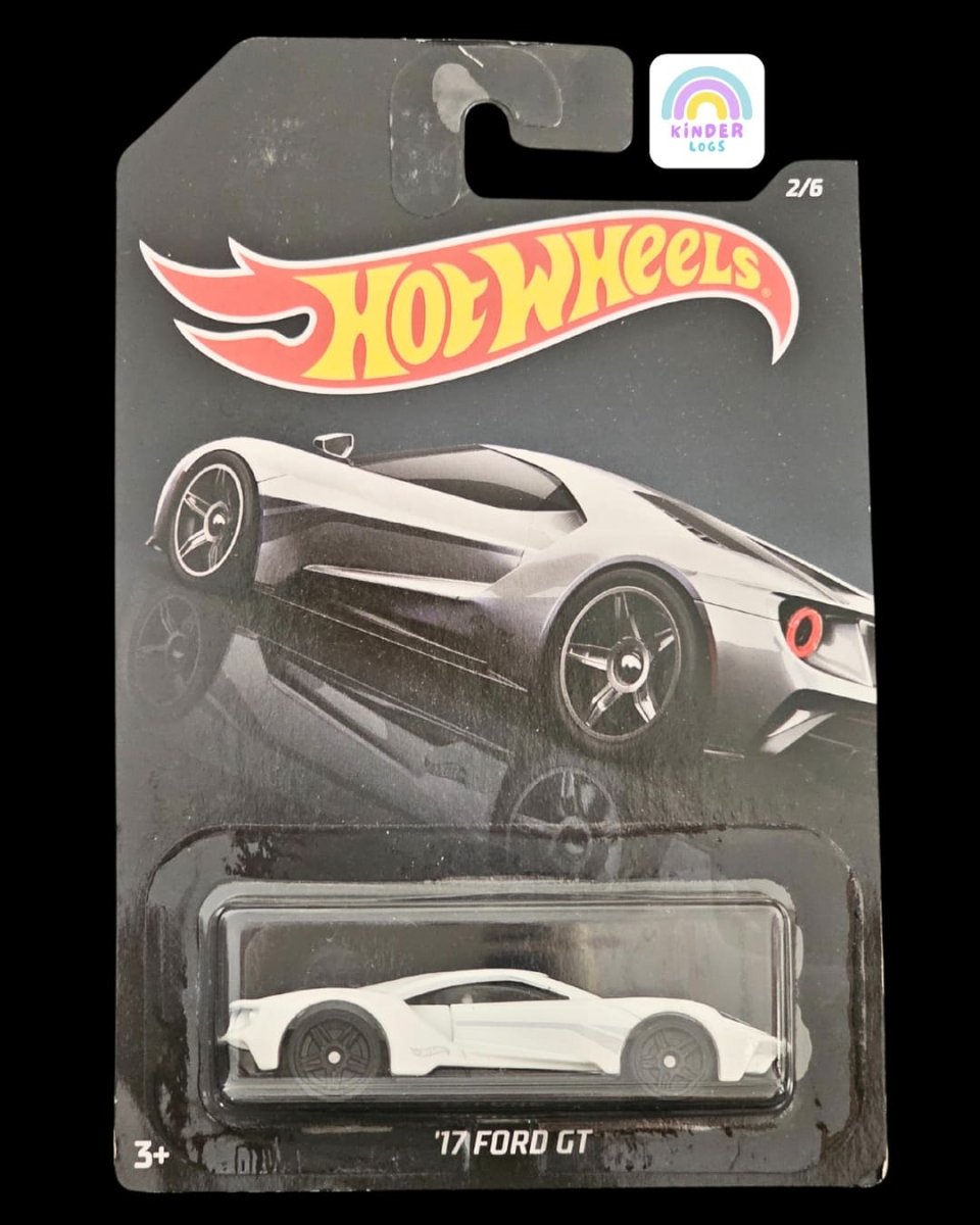 Hot Wheels 2017 Ford GT - White Color - Kinder Logs