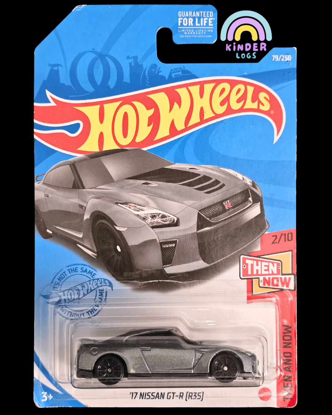 Hot Wheels 2017 Nissan GT - R (R35) - Grey (Imported) - Kinder Logs