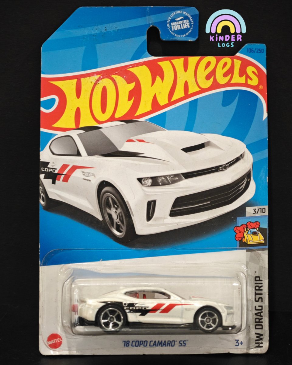 Hot Wheels 2018 Chevrolet COPO Camaro SS (White) - Kinder Logs