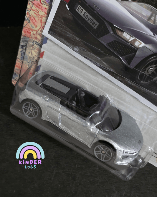 Hot Wheels 2019 Audi R8 Spyder - Silver (Imported) - Kinder Logs