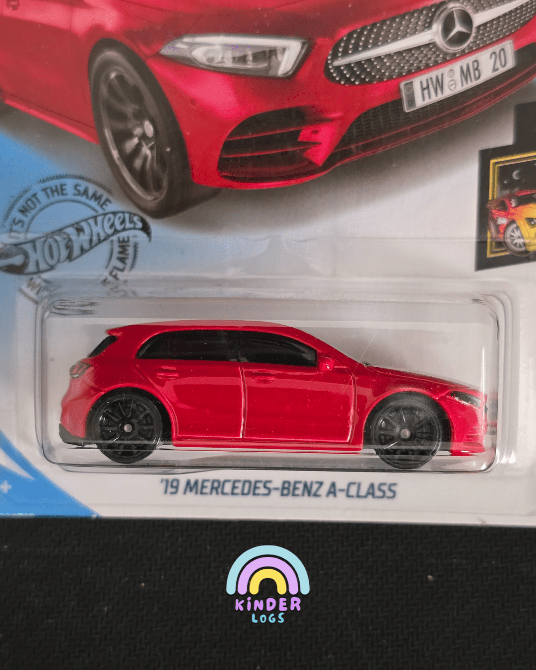 Hot Wheels 2019 Mercedes - Benz A - Class - Red (Imported) - Kinder Logs