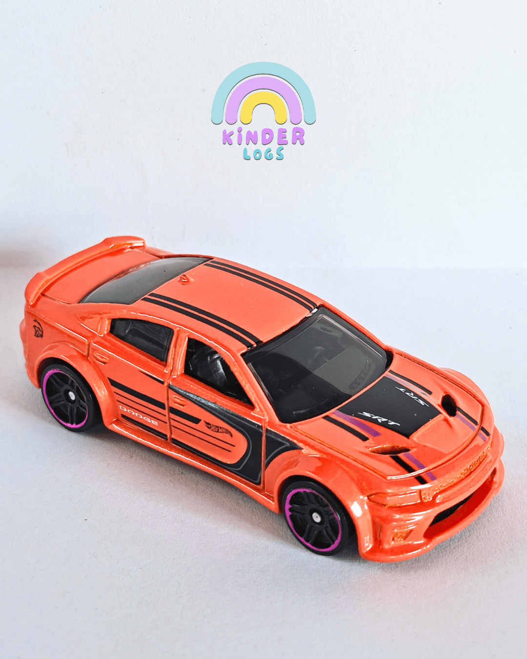 Hot Wheels 2020 Dodge Charger Hellcat - Orange (Uncarded - New) - Kinder Logs