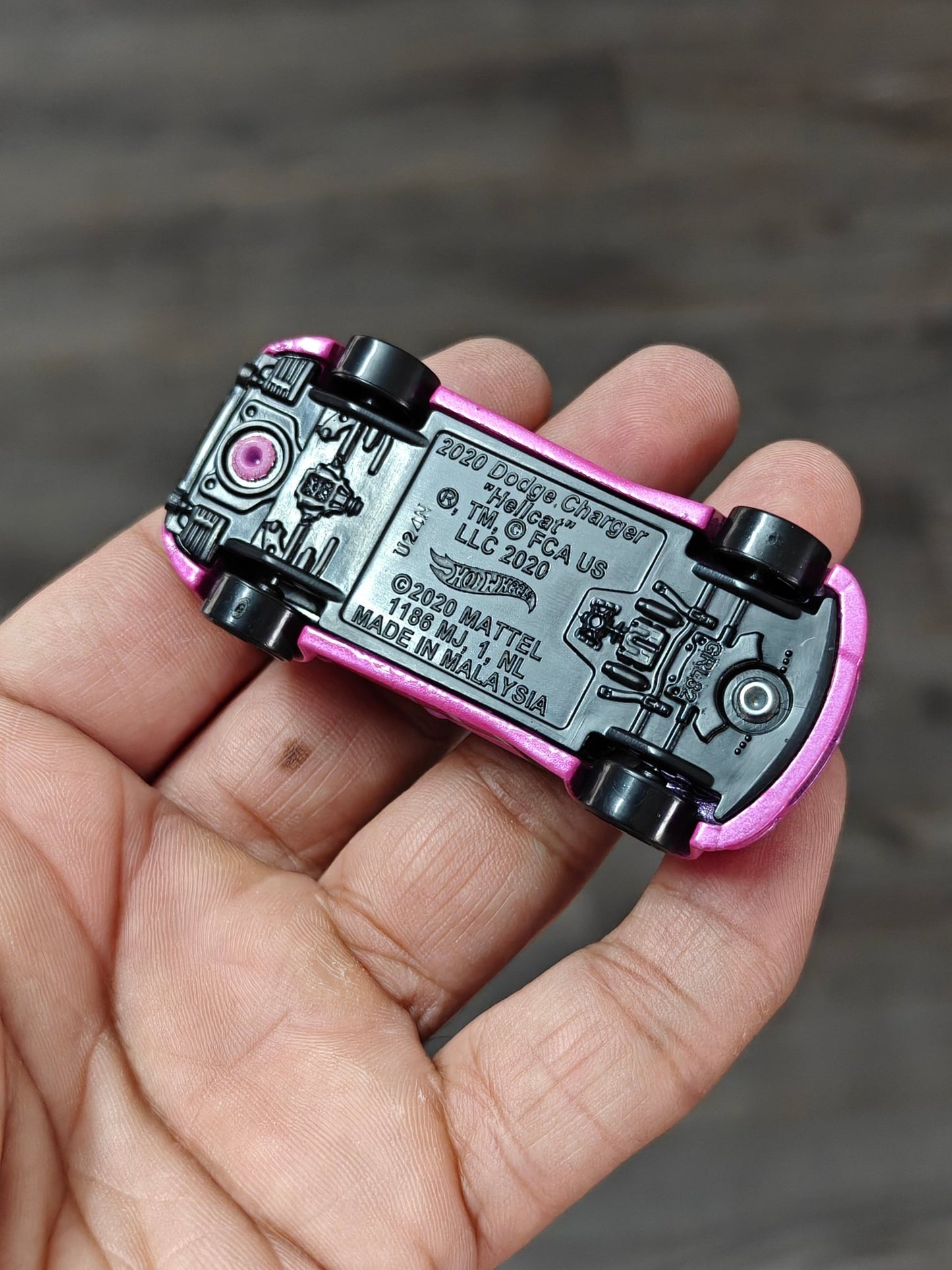 Hot Wheels 2020 Dodge Charger Hellcat - Pink (Uncarded - New) - Kinder Logs