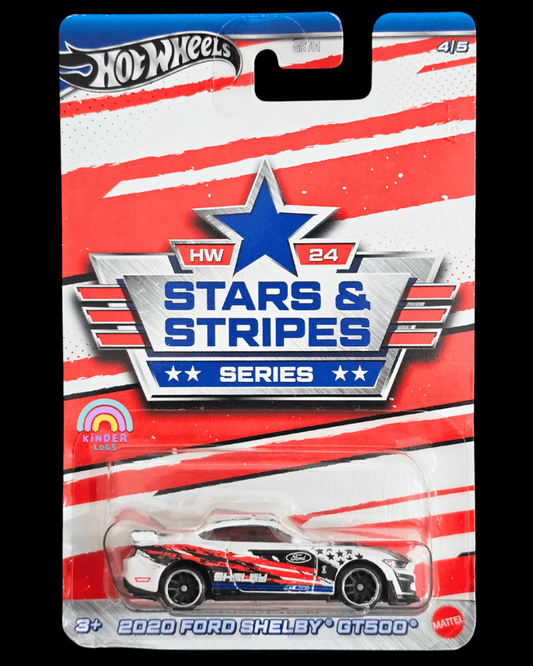 Hot Wheels 2020 Ford Shelby GT500 - Stars And Stripes Series (Imported) - Kinder Logs