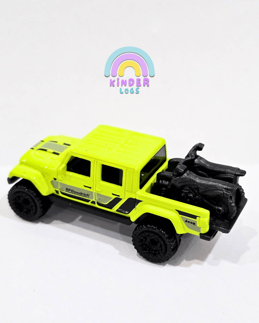 Hot Wheels 2020 Jeep Gladiator - Neon Green (Uncarded - New) - Kinder Logs