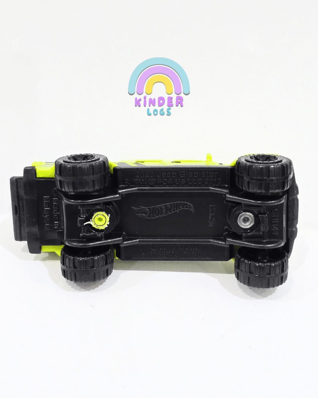 Hot Wheels 2020 Jeep Gladiator - Neon Green (Uncarded - New) - Kinder Logs