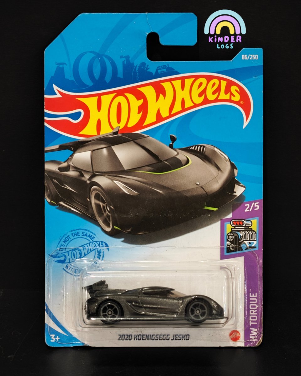 Hot Wheels 2020 Koenigsegg Jesko - Rare Black Color - Kinder Logs