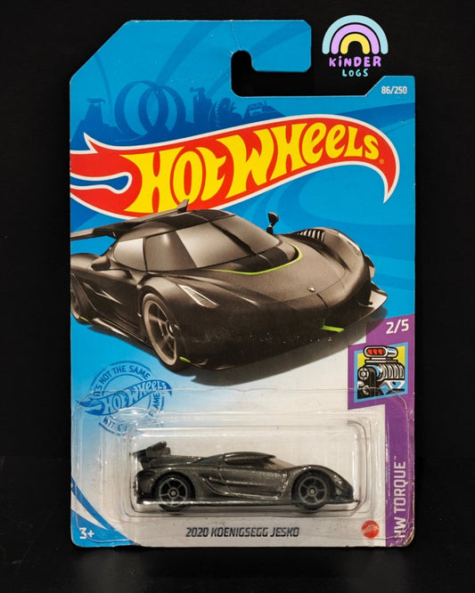 Hot Wheels 2020 Koenigsegg Jesko - Rare Black Color - Kinder Logs