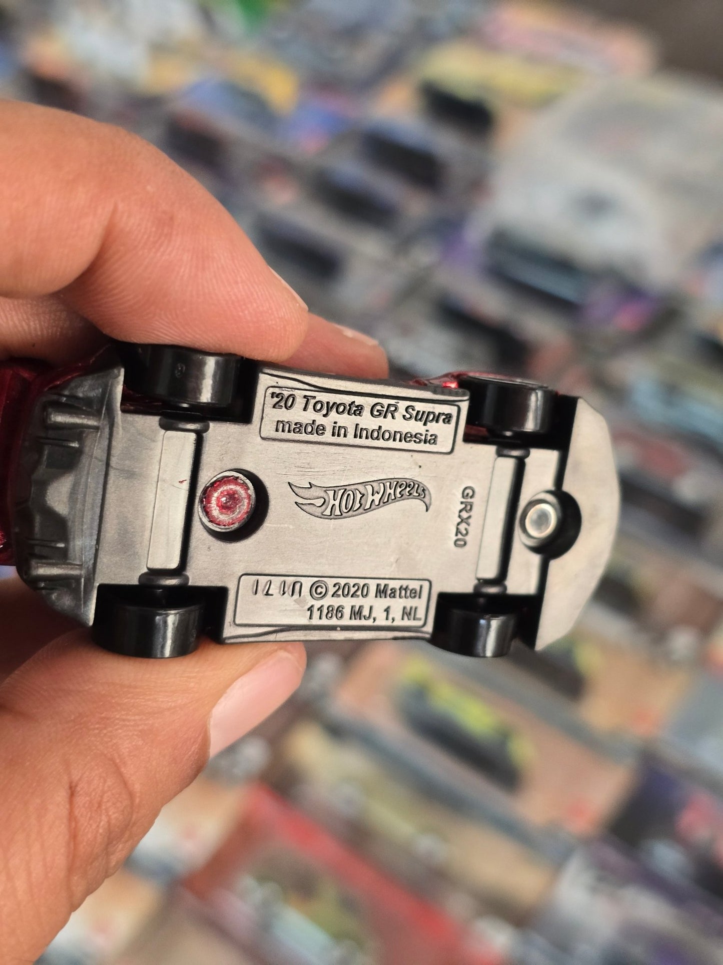Hot Wheels 2020 Toyota GR Supra - Metallic Red (Uncarded) - Kinder Logs