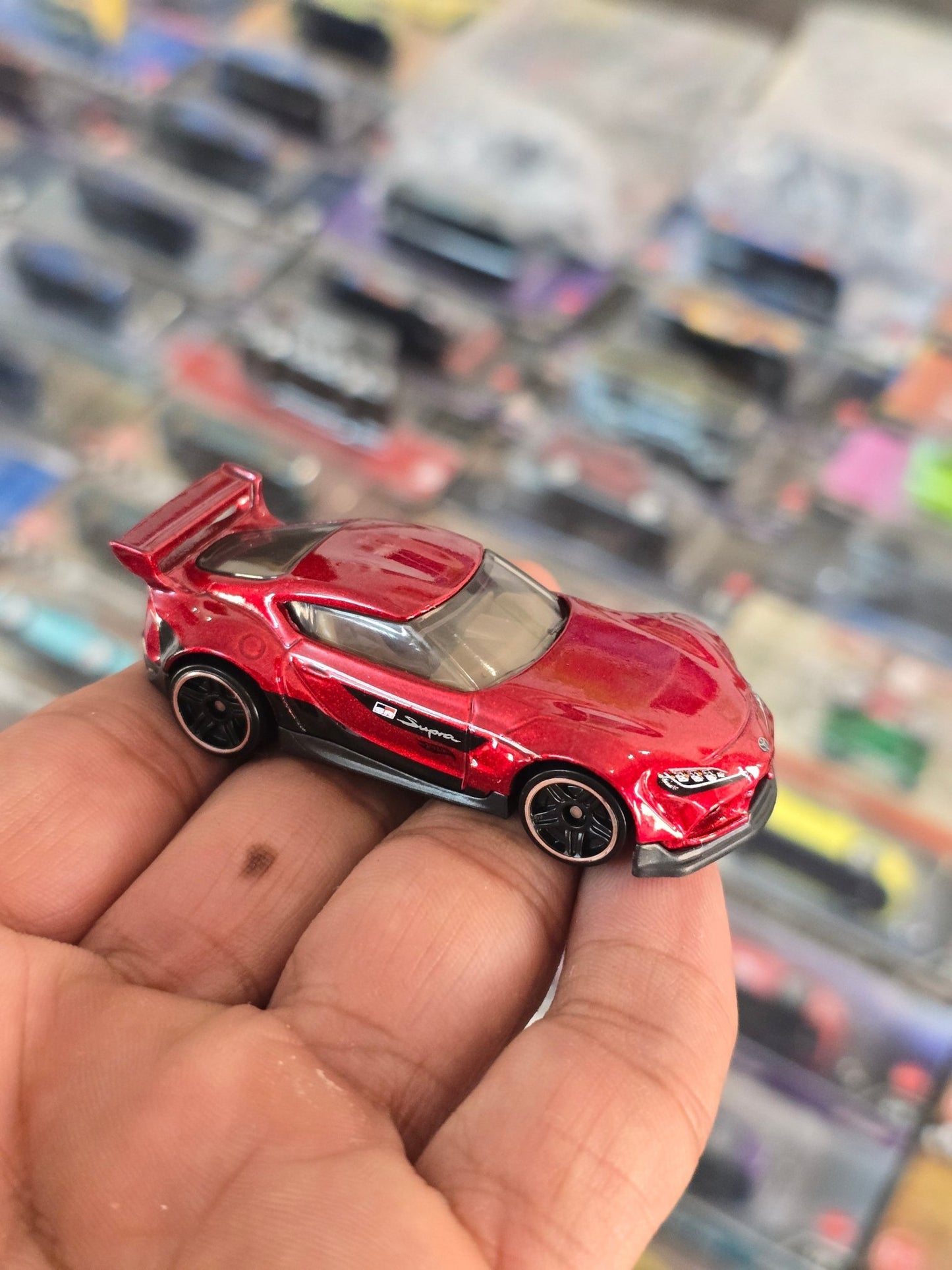 Hot Wheels 2020 Toyota GR Supra - Metallic Red (Uncarded) - Kinder Logs