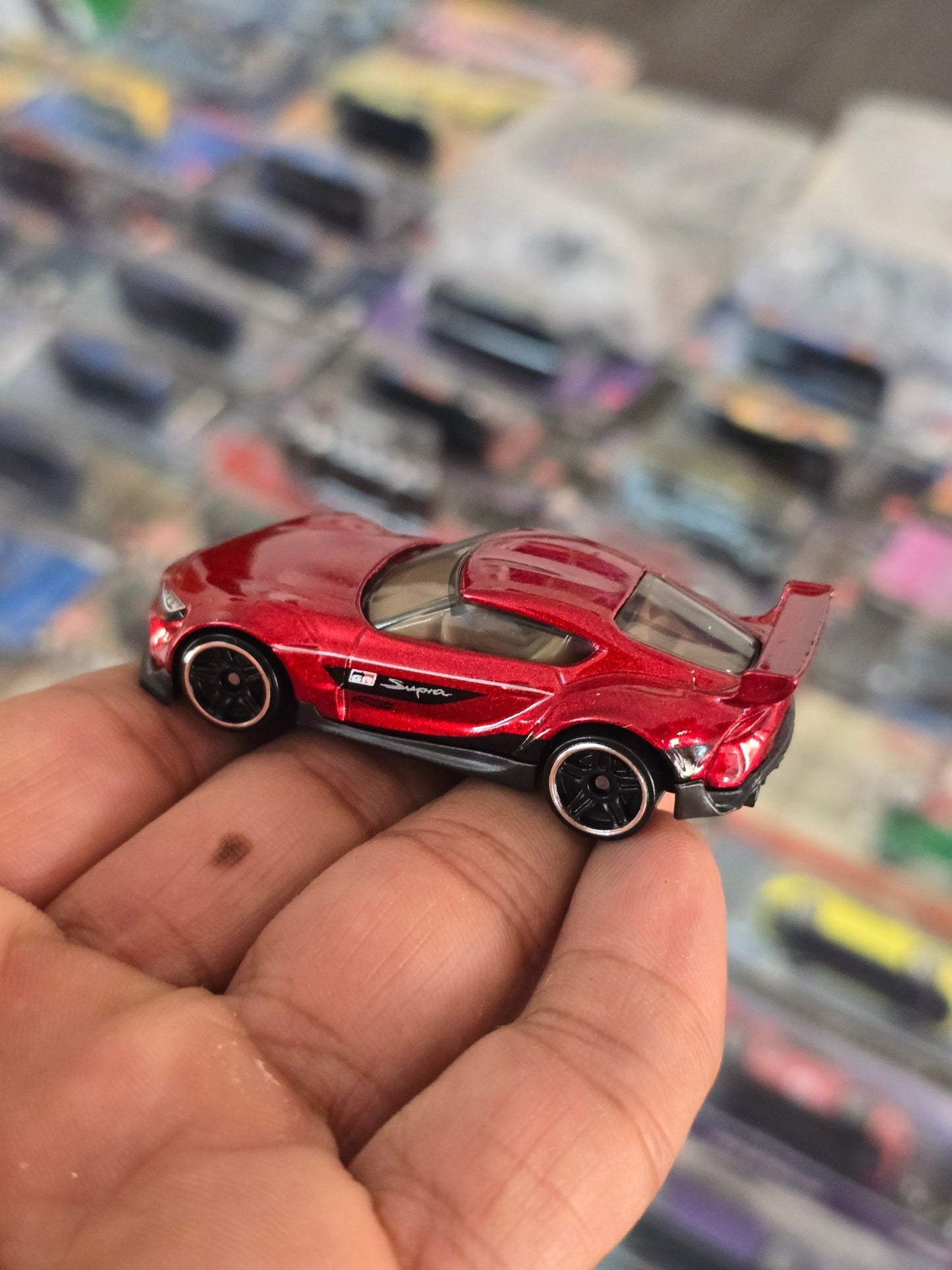 Hot Wheels 2020 Toyota GR Supra - Metallic Red (Uncarded) - Kinder Logs