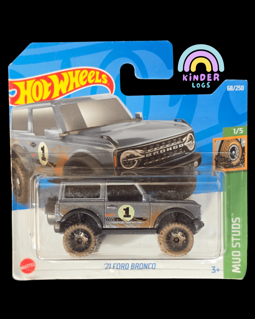 Hot Wheels 2021 Ford Bronco - Grey (Imported Short Card) - Kinder Logs