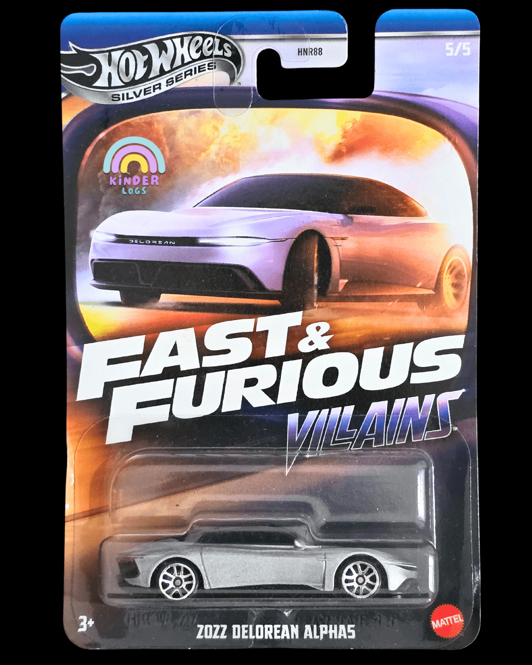 Hot Wheels 2022 DeLorean Alpha 5 - Fast & Furious Villains - Kinder Logs