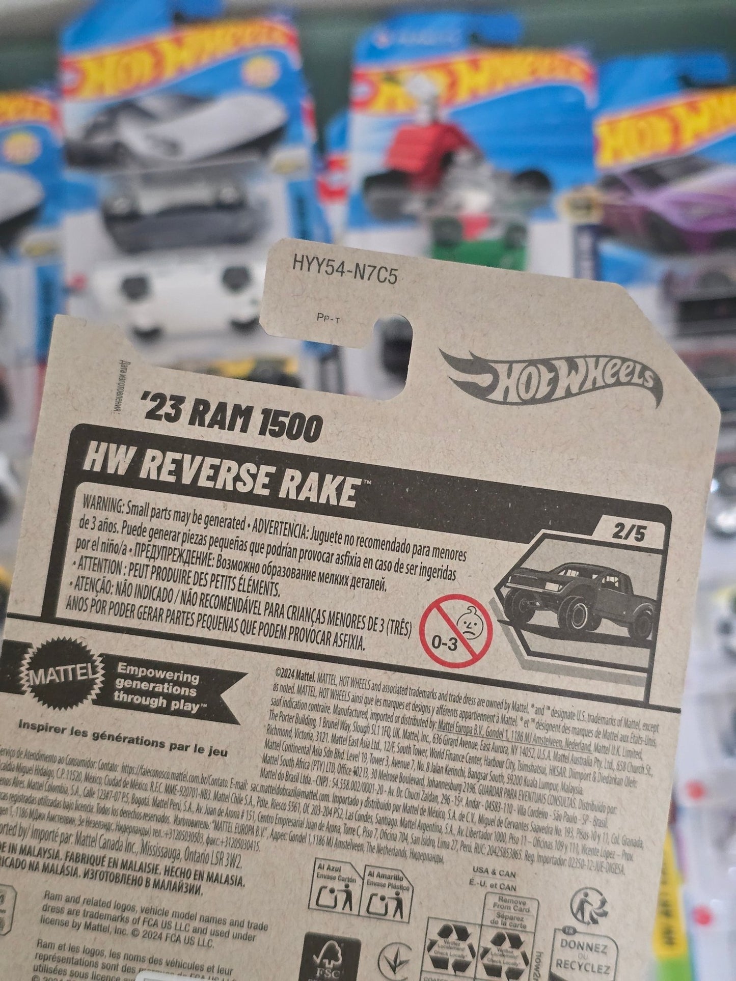 Hot Wheels 2023 RAM 1500 - Black (Imported) - Kinder Logs