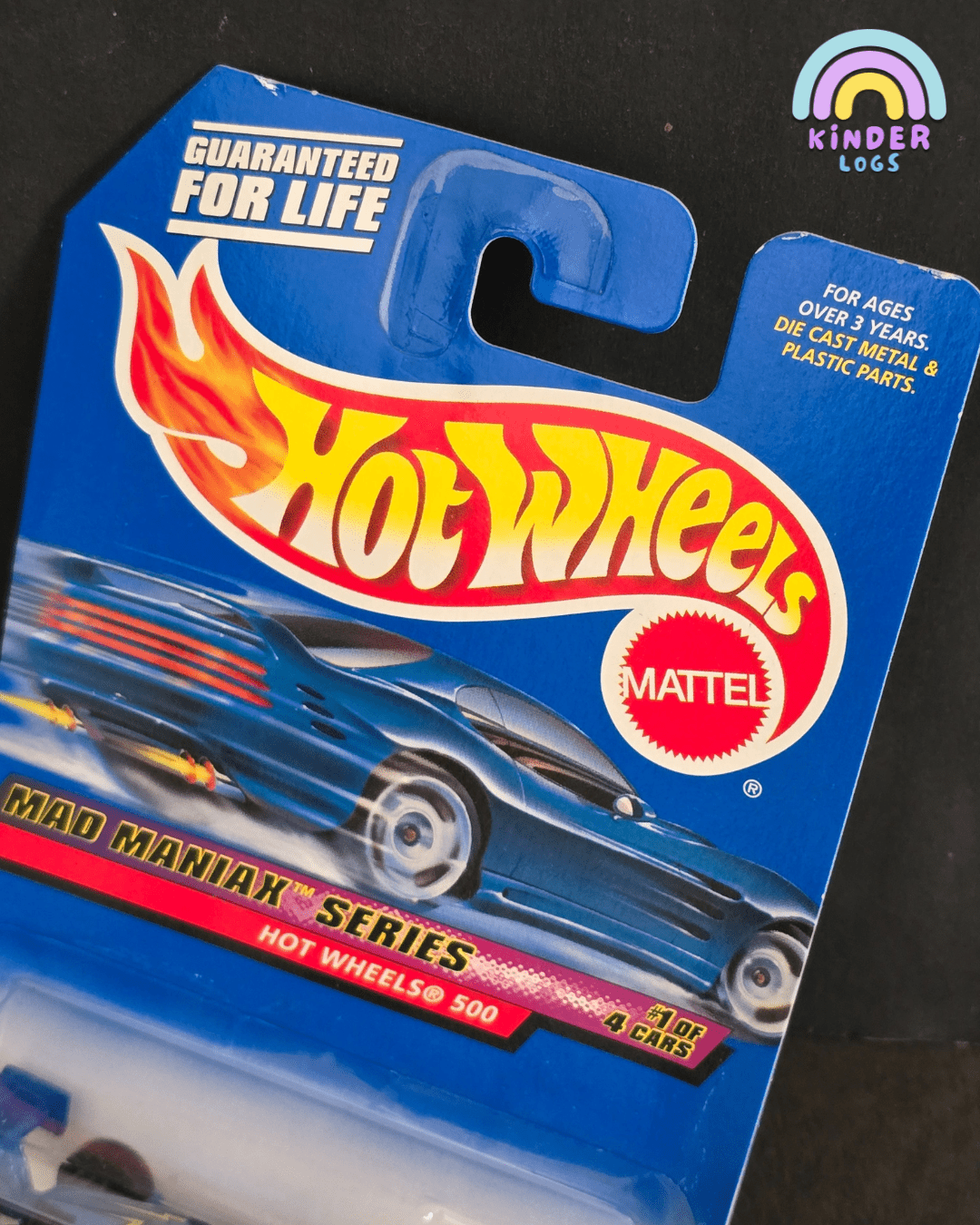 Hot Wheels 500 Race Car - Mad Maniax Series #1 - Kinder Logs