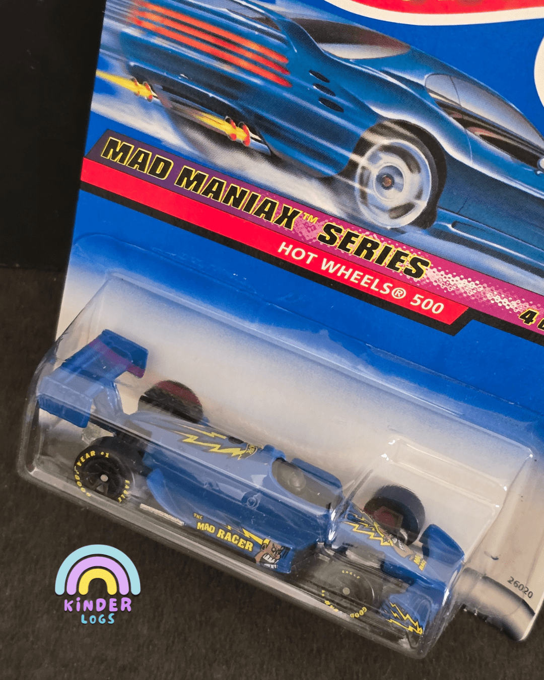 Hot Wheels 500 Race Car - Mad Maniax Series #1 - Kinder Logs