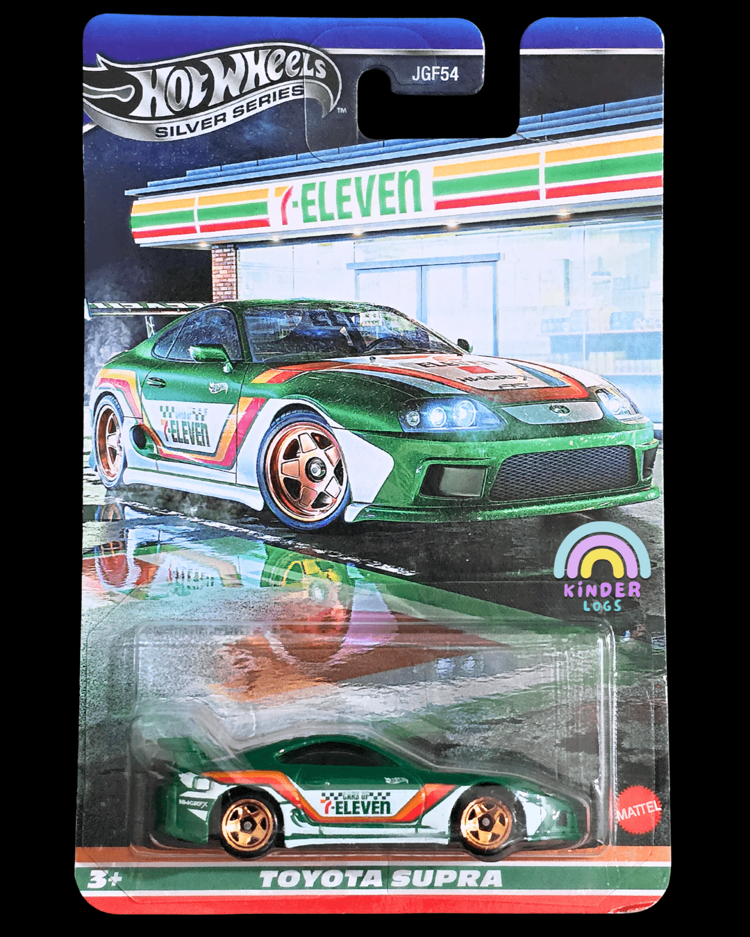 Hot Wheels 7 - Eleven Exclusive Toyota Supra - Silver Series (Imported) - Kinder Logs