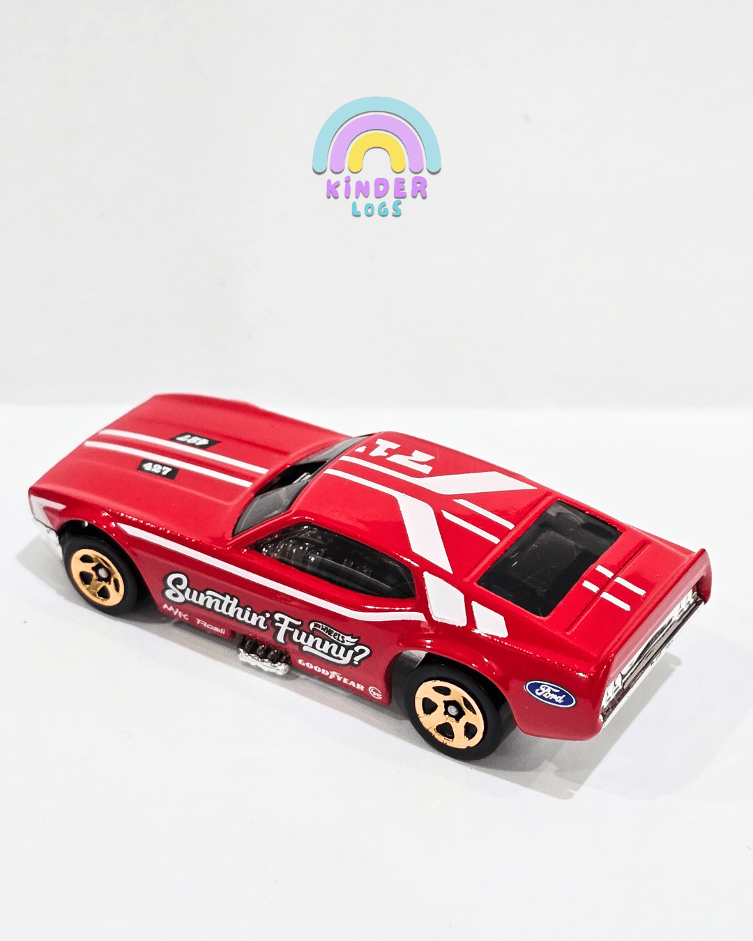 Hot Wheels 71 Mustang Funny Car - Red (Uncarded) - Kinder Logs