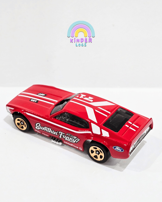 Hot Wheels 71 Mustang Funny Car - Red (Uncarded) - Kinder Logs