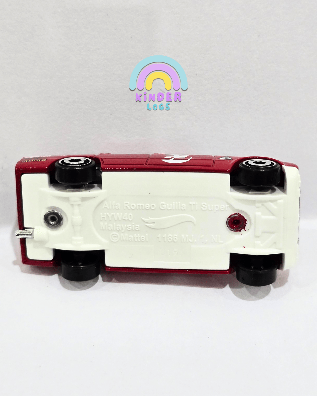 Hot Wheels Alfa Romeo Giulia Ti Super - Red (Uncarded) - Kinder Logs