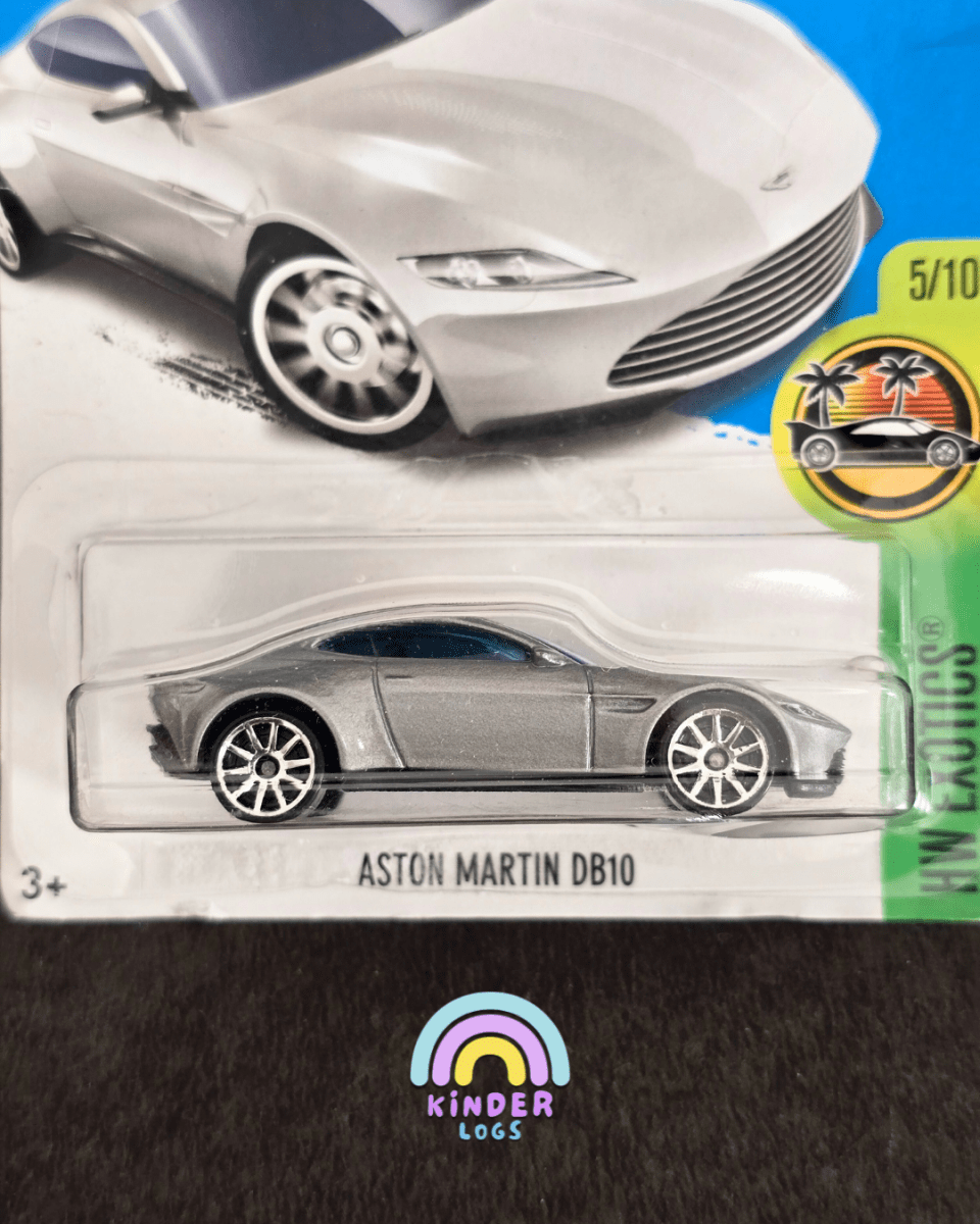 Hot Wheels Aston Martin DB10 - James Bond Spectre 007 (Creased Card) - Kinder Logs