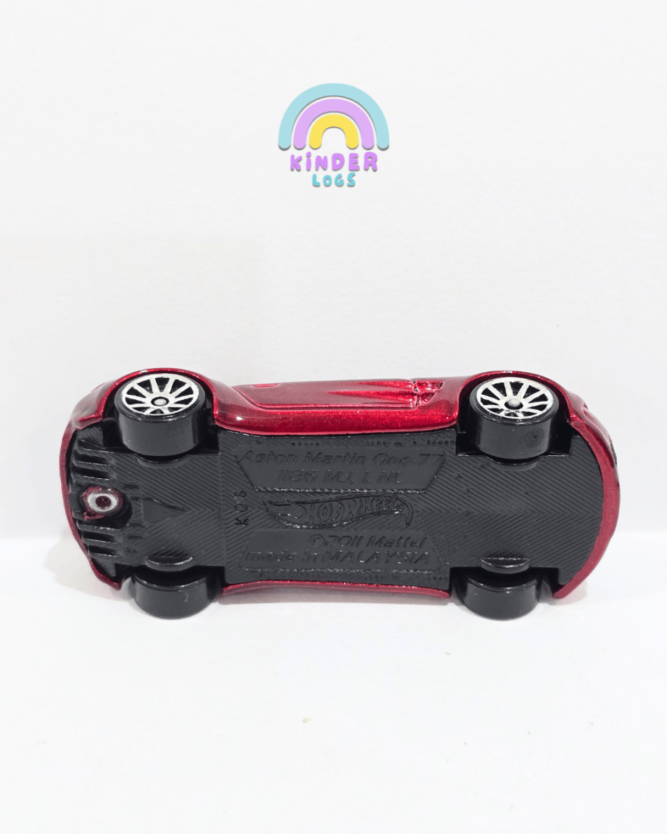 Hot Wheels Aston Martin One - 77 With White Stripes (Uncarded) - Kinder Logs