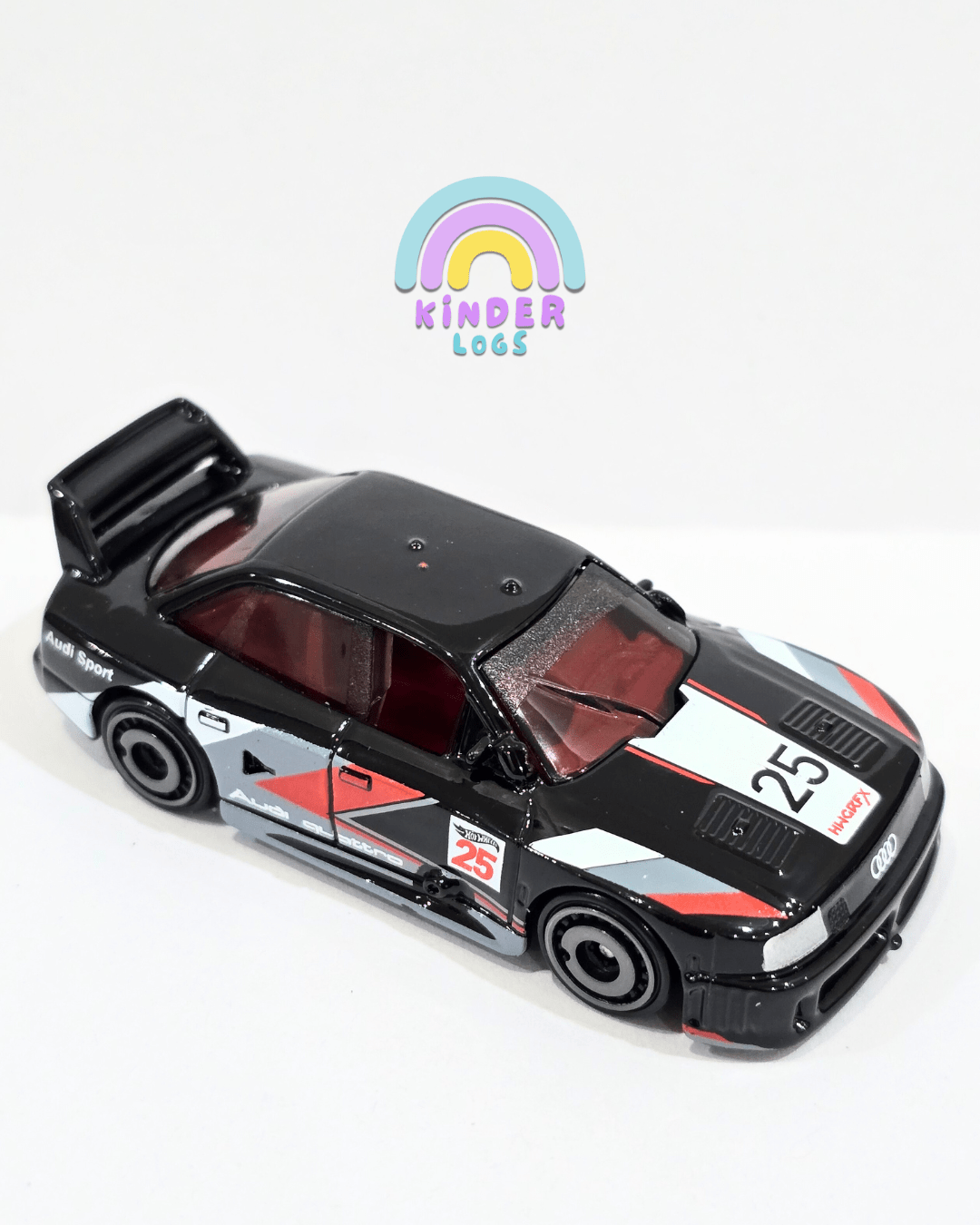 Hot Wheels Audi 90 Quattro - Black (Uncarded - New) - Kinder Logs