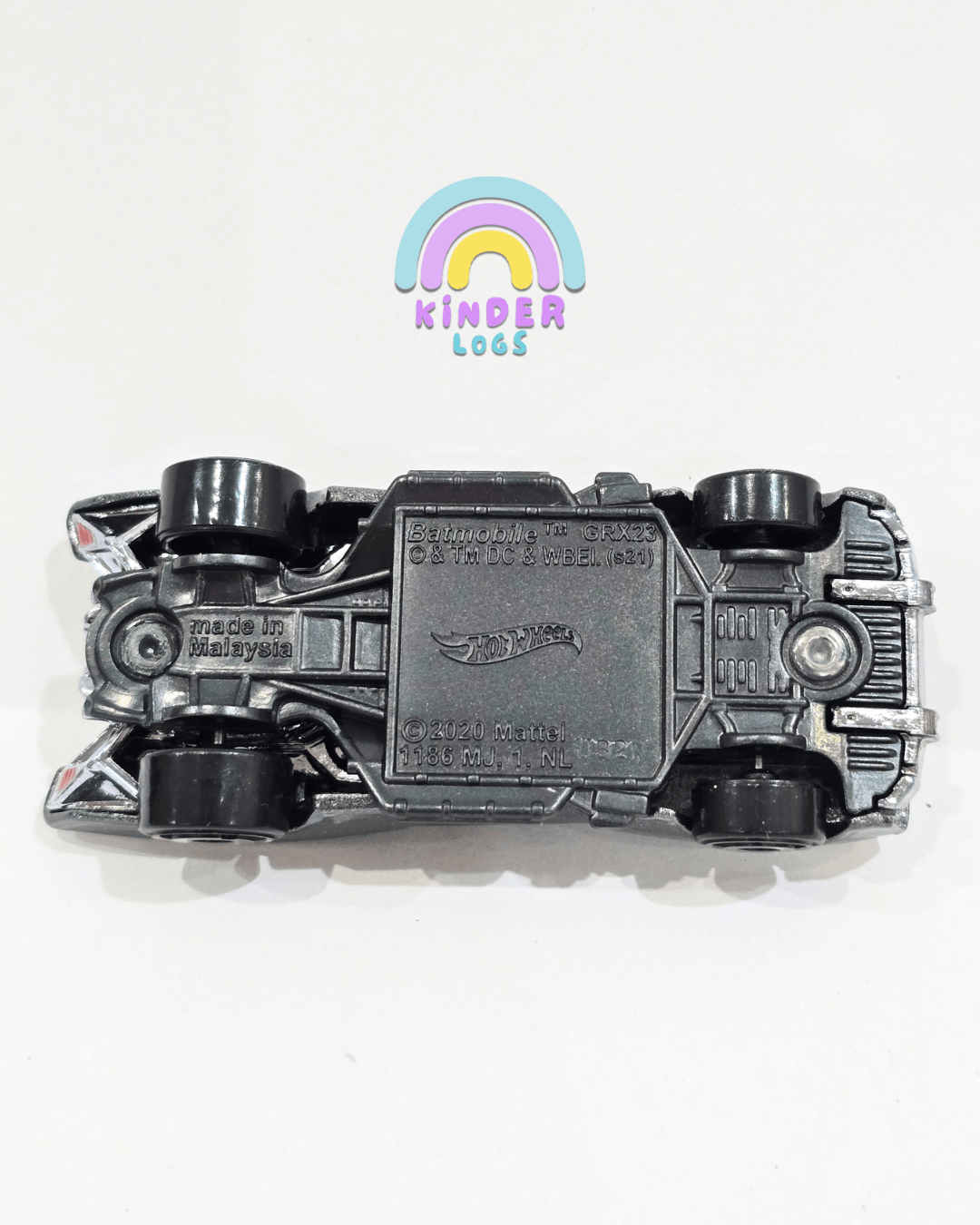 Hot Wheels Batmobile 2026 - Grey (Uncarded - New) - Kinder Logs