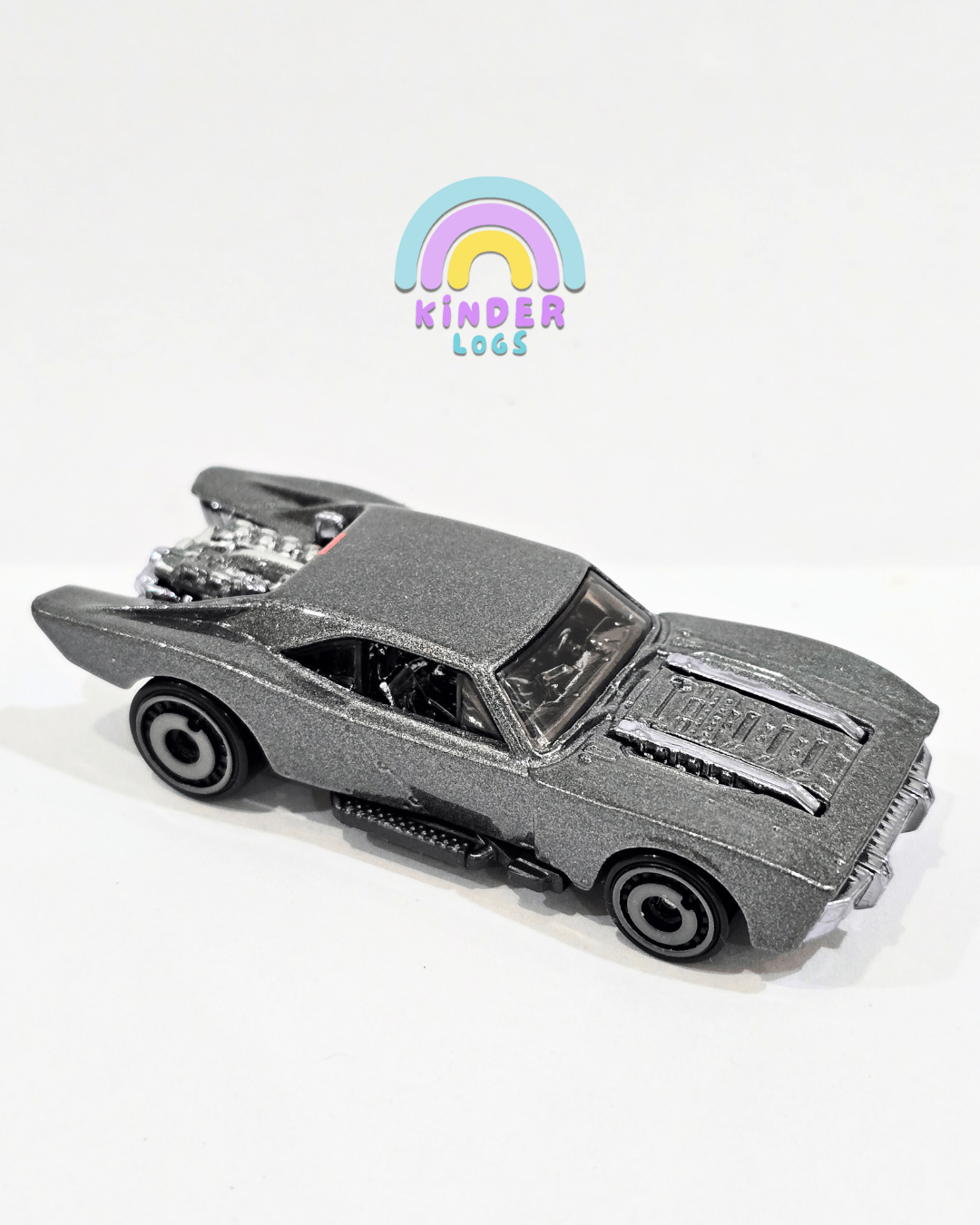 Hot Wheels Batmobile 2026 - Grey (Uncarded - New) - Kinder Logs